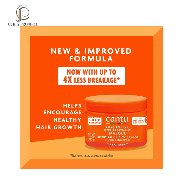 ماسک مو داخل حمام شی باتر کنتو Cantu Deep Treatment Masque
